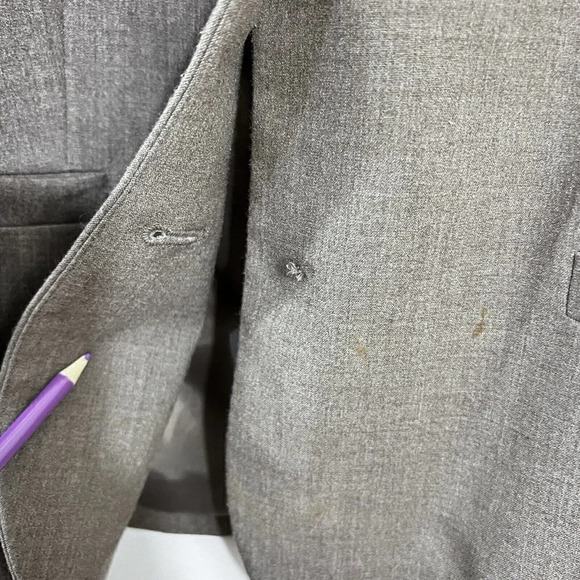 Calvin Klein Taupe Brown Blazer Womens Small Shoulder Pads Professional Business - Picture 5 of 7